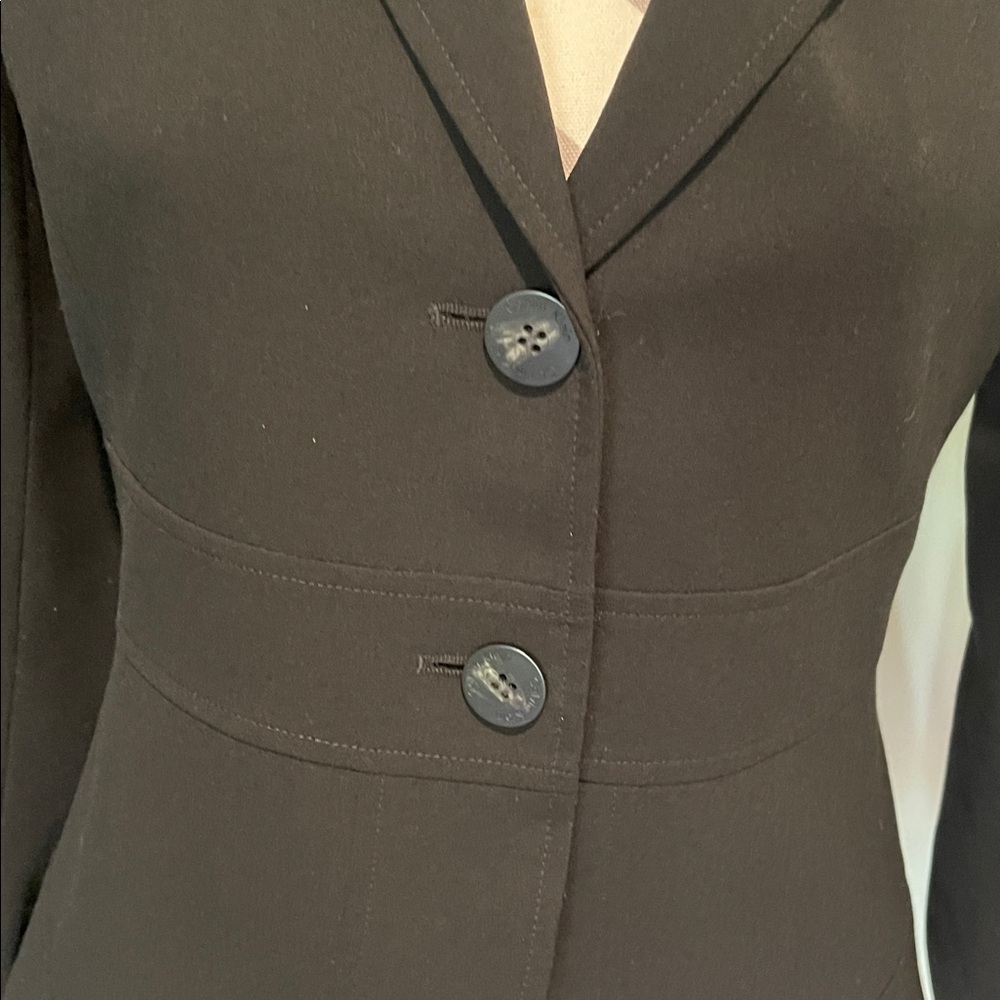 Calvin Klein Classic Black Stretch Blazer Size 4 - Picture 2 of 6